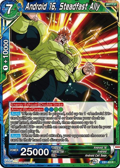 Android 16, Steadfast Ally (EB1-63) [Battle Evolution Booster] | The Time Vault CA