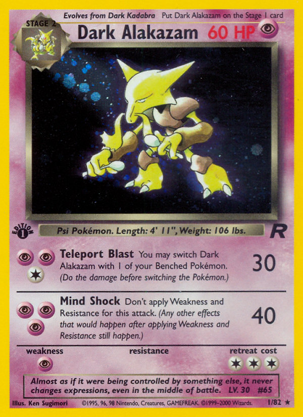 Dark Alakazam (1/82) [Team Rocket 1st Edition] | The Time Vault CA