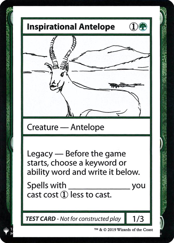 Inspirational Antelope [Mystery Booster Playtest Cards] | The Time Vault CA
