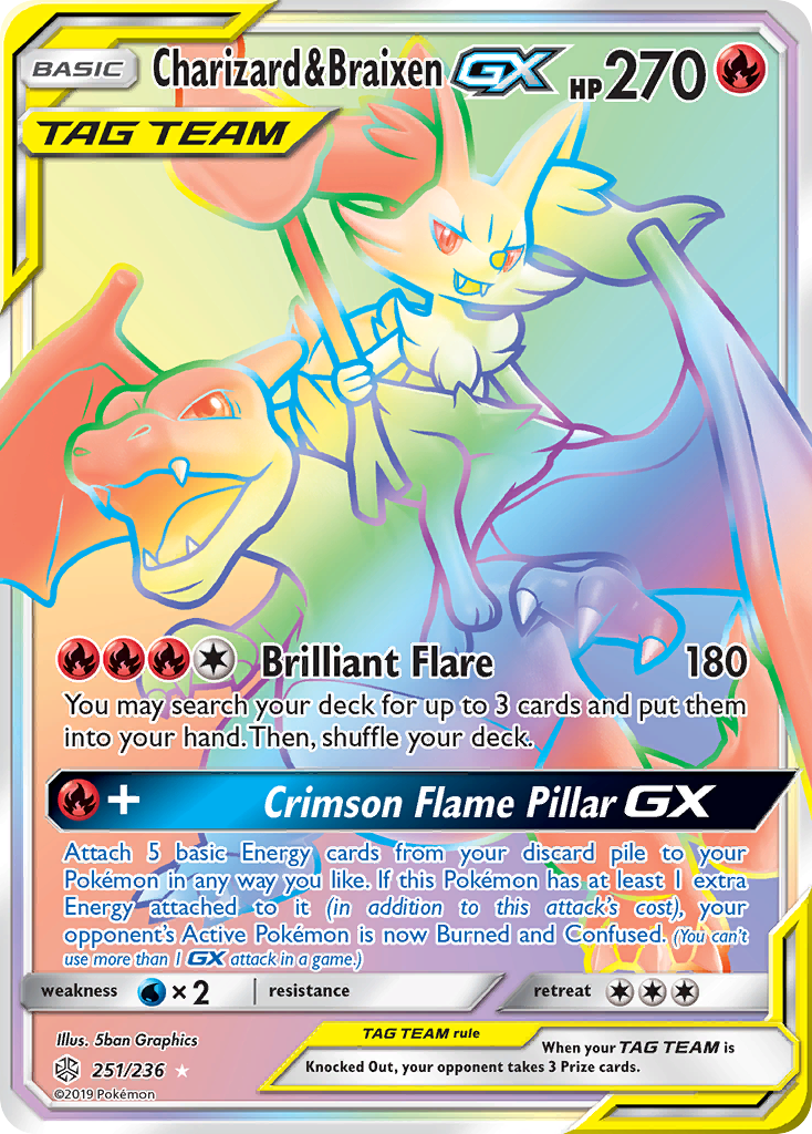 Charizard & Braixen GX (251/236) [Sun & Moon: Cosmic Eclipse] | The Time Vault CA