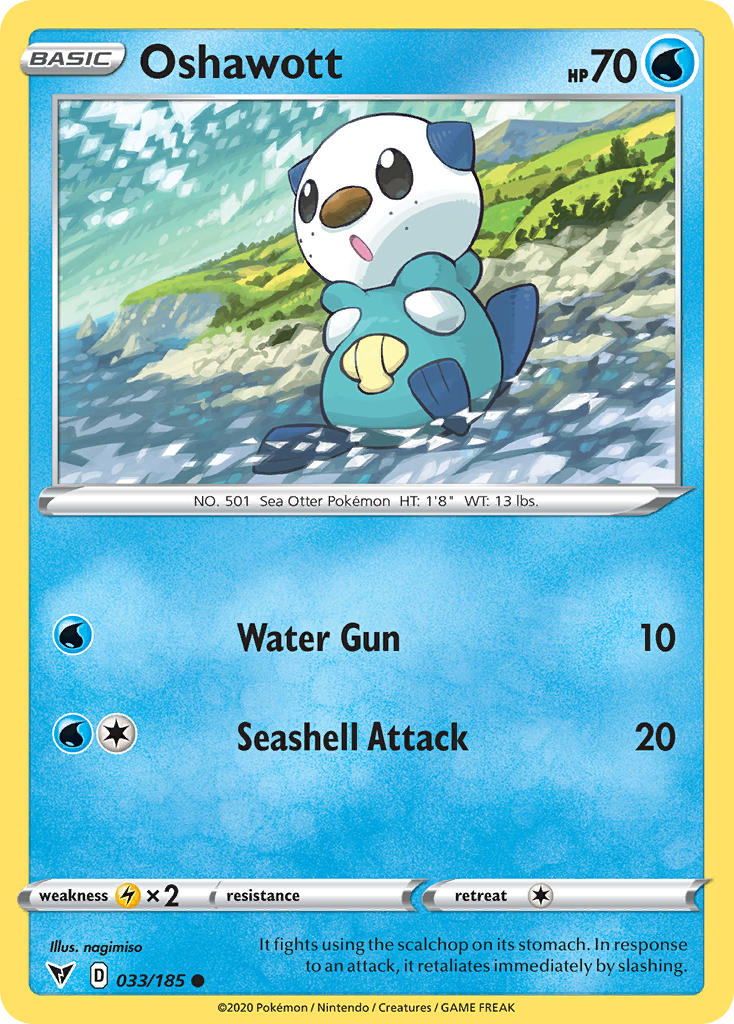 Oshawott (033/185) [Sword & Shield: Vivid Voltage] | The Time Vault CA