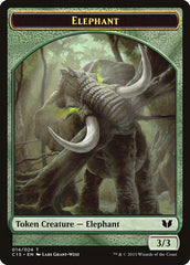 Elephant // Saproling Double-Sided Token [Commander 2015 Tokens] | The Time Vault CA