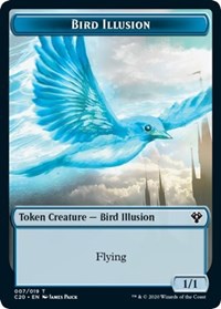 Bird Illusion // Beast (011) Double-sided Token [Commander 2020 Tokens] | The Time Vault CA