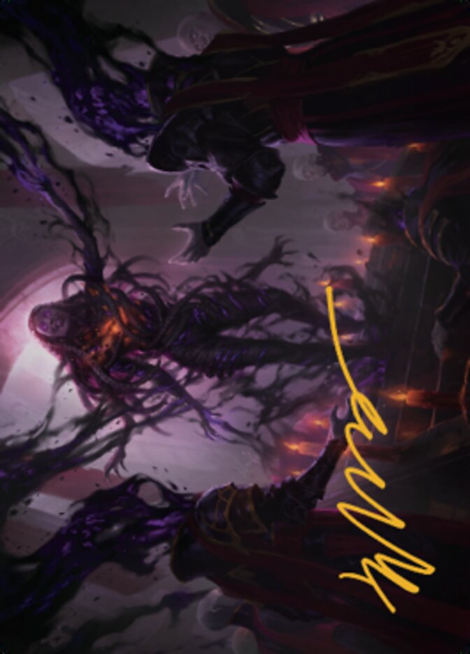 Braids, Arisen Nightmare Art Card 1 (Gold-Stamped Signature) [Dominaria United Art Series] | The Time Vault CA