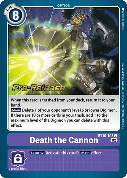 Death the Cannon [BT10-108] [Xros Encounter Pre-Release Cards] | The Time Vault CA