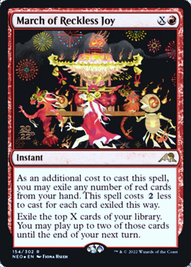 March of Reckless Joy [Kamigawa: Neon Dynasty Prerelease Promos] | The Time Vault CA