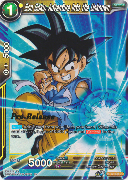Son Goku, Adventure into the Unknown (BT10-099) [Rise of the Unison Warrior Prerelease Promos] | The Time Vault CA