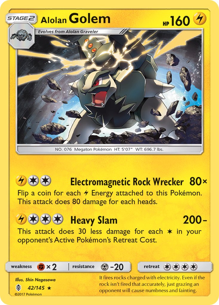 Alolan Golem (42/145) (Cosmos Holo) (Blister Exclusive) [Sun & Moon: Guardians Rising] | The Time Vault CA
