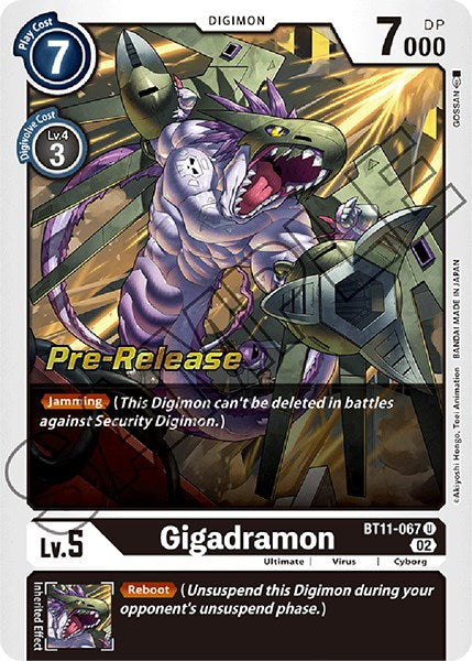 Gigadramon [BT11-067] [Dimensional Phase Pre-Release Promos] | The Time Vault CA