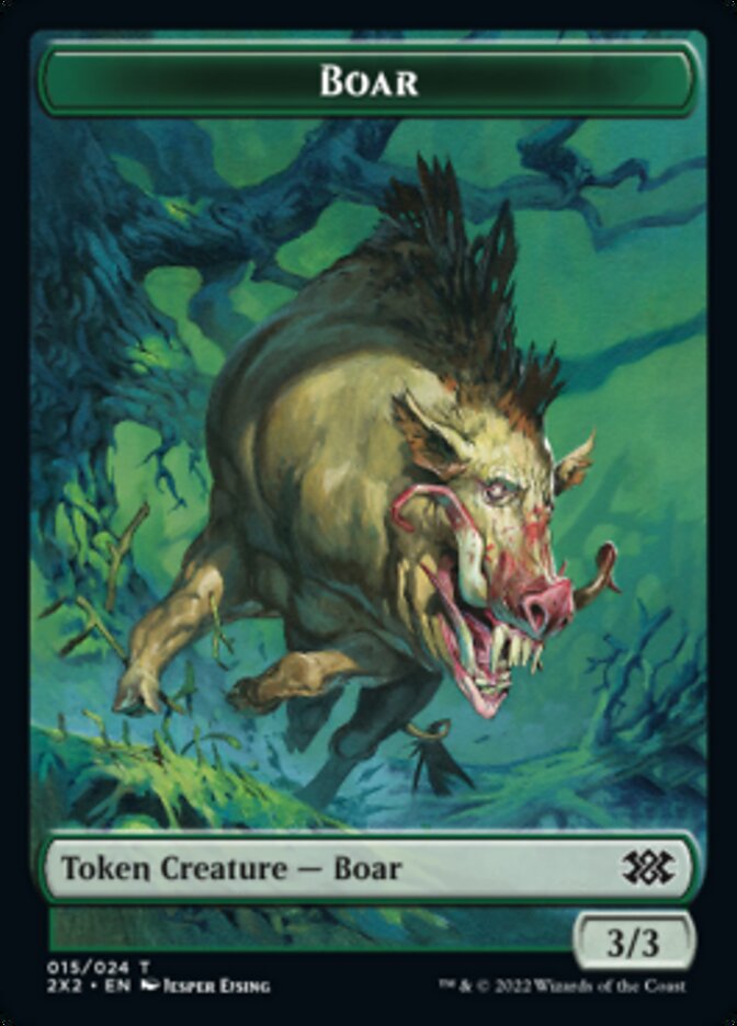 Boar // Treasure Double-sided Token [Double Masters 2022 Tokens] | The Time Vault CA