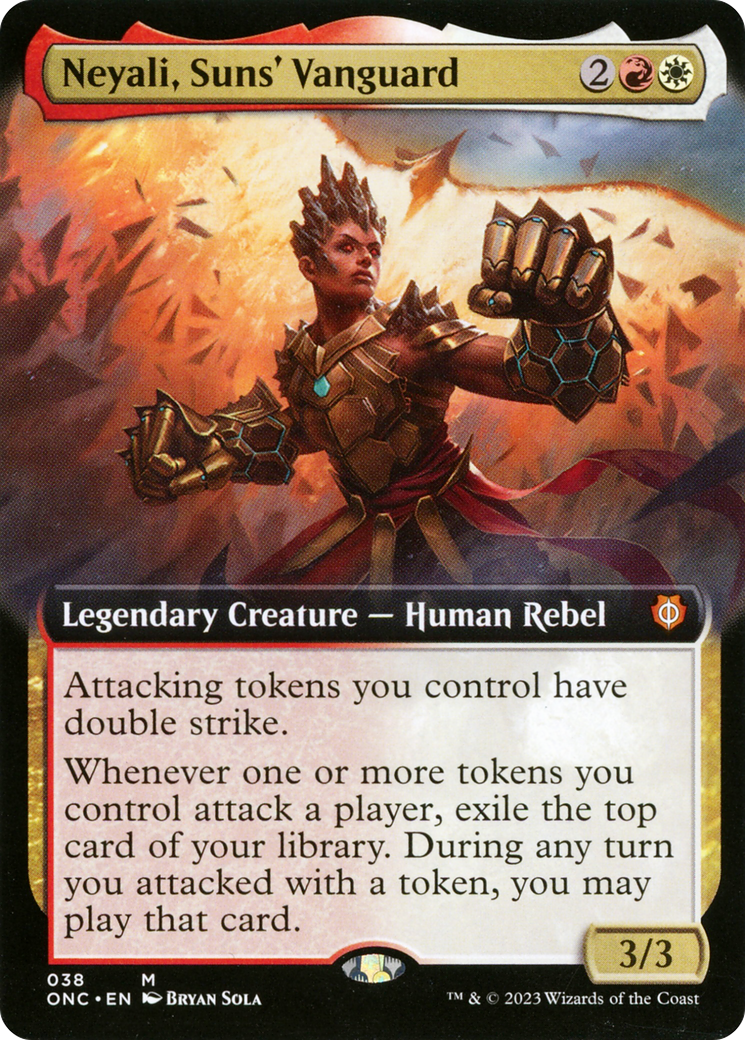 Neyali, Suns' Vanguard (Extended Art) [Phyrexia: All Will Be One Commander] | The Time Vault CA