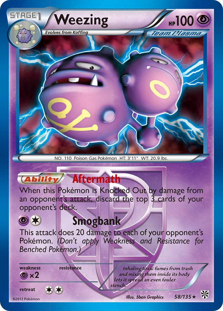 Weezing (58/135) [Black & White: Plasma Storm] | The Time Vault CA