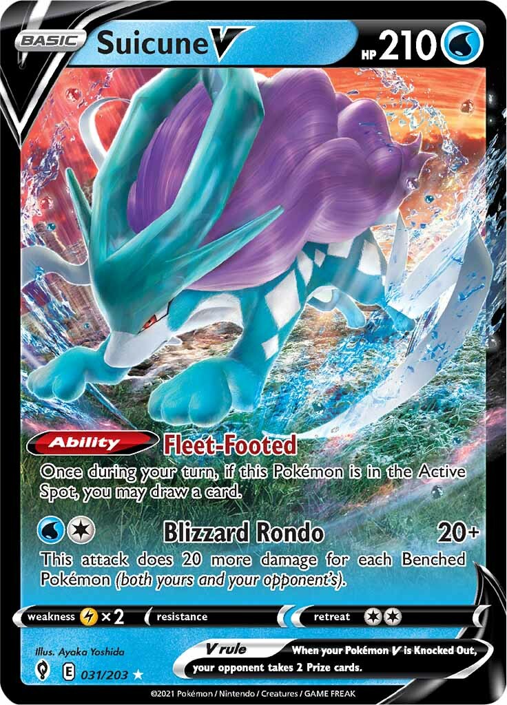 Suicune V (031/203) [Sword & Shield: Evolving Skies] | The Time Vault CA