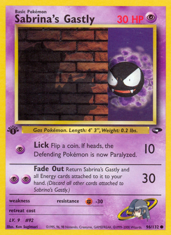 Sabrina's Gastly (96/132) [Gym Challenge 1st Edition] | The Time Vault CA