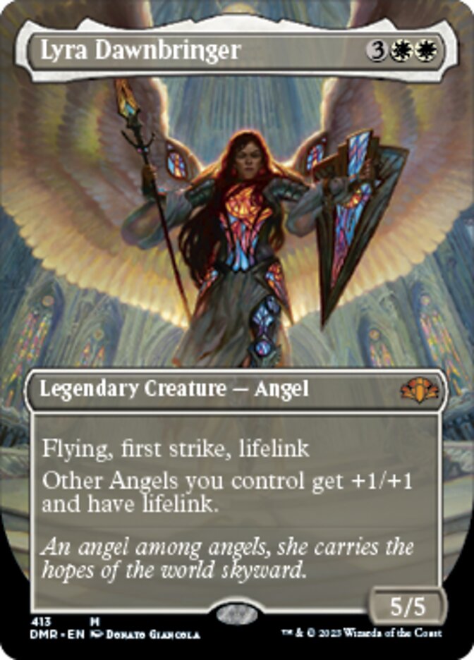 Lyra Dawnbringer (Borderless Alternate Art) [Dominaria Remastered] | The Time Vault CA