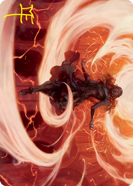 Crackle with Power Art Card (Gold-Stamped Signature) [Strixhaven: School of Mages Art Series] | The Time Vault CA