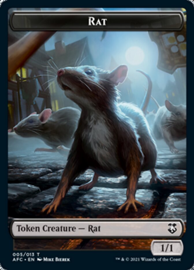 Rat // Zombie Double-sided Token [Dungeons & Dragons: Adventures in the Forgotten Realms Commander Tokens] | The Time Vault CA