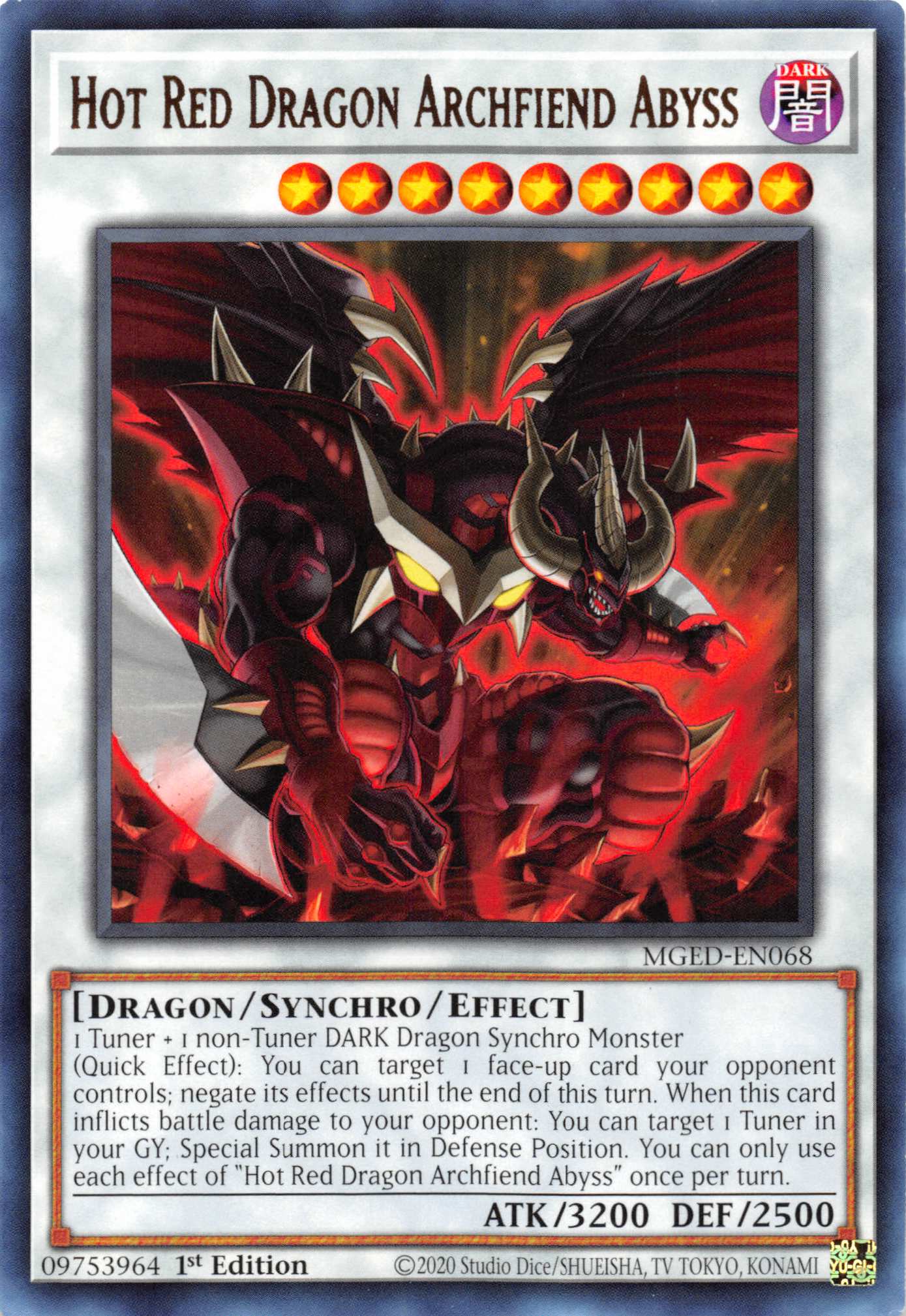 Hot Red Dragon Archfiend Abyss [MGED-EN068] Rare | The Time Vault CA