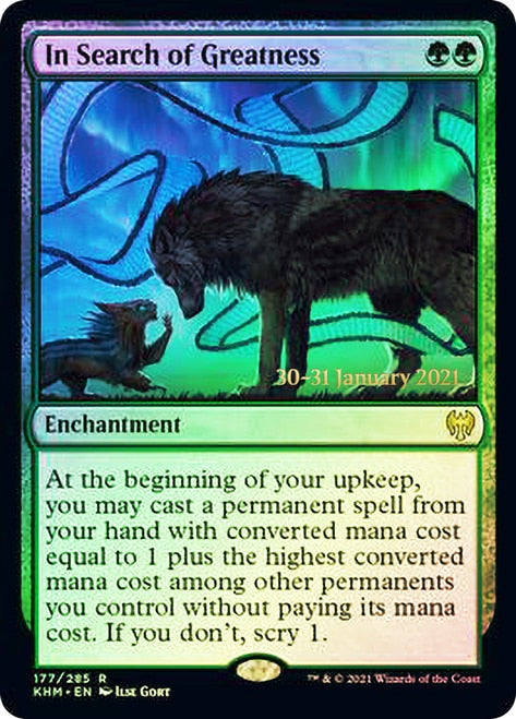 In Search of Greatness  [Kaldheim Prerelease Promos] | The Time Vault CA