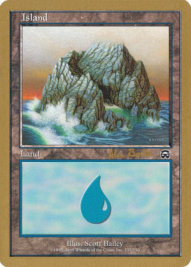 Island (ab337a) (Alex Borteh) [World Championship Decks 2001] | The Time Vault CA