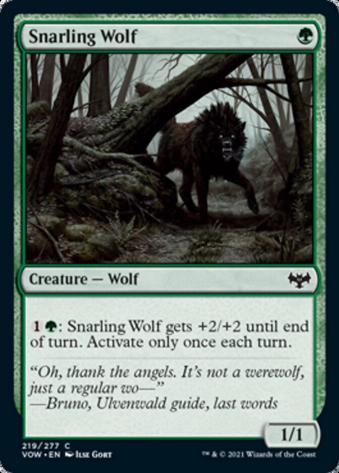 Snarling Wolf [Innistrad: Crimson Vow] | The Time Vault CA