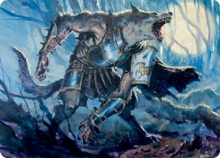 Moonrage Brute Art Card [Innistrad: Midnight Hunt Art Series] | The Time Vault CA