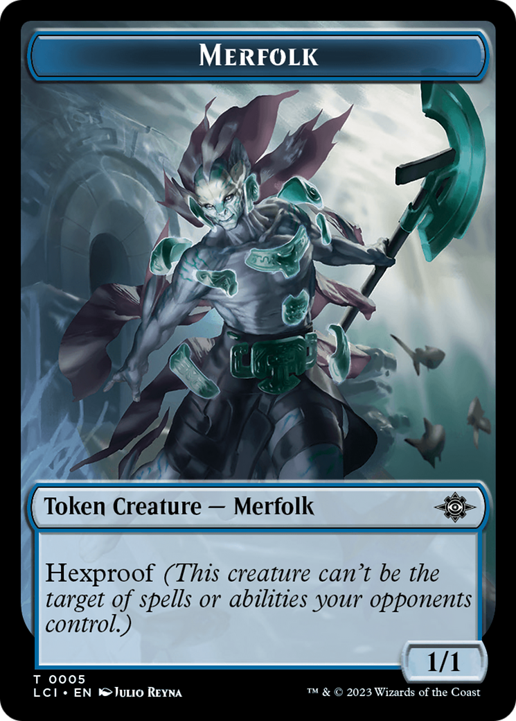 Copy // Merfolk (0005) Double-Sided Token [The Lost Caverns of Ixalan Commander Tokens] | The Time Vault CA