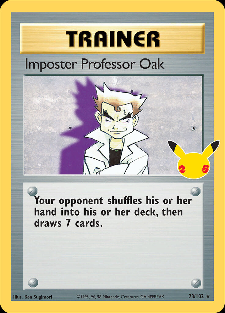 Imposter Professor Oak (73/102) [Celebrations: 25th Anniversary - Classic Collection] | The Time Vault CA