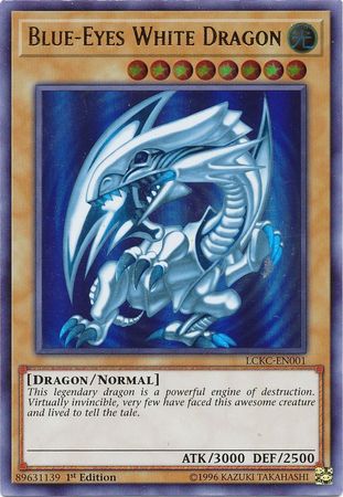 Blue-Eyes White Dragon (Version 2) [LCKC-EN001] Ultra Rare | The Time Vault CA