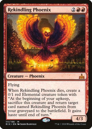 Rekindling Phoenix [Rivals of Ixalan] | The Time Vault CA