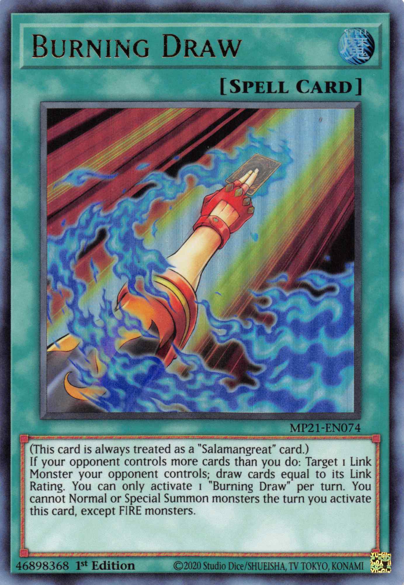 Burning Draw [MP21-EN074] Ultra Rare | The Time Vault CA