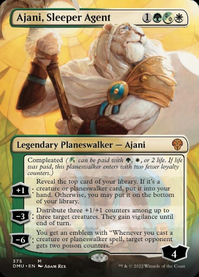 Ajani, Sleeper Agent (Borderless) (375) [Dominaria United] | The Time Vault CA