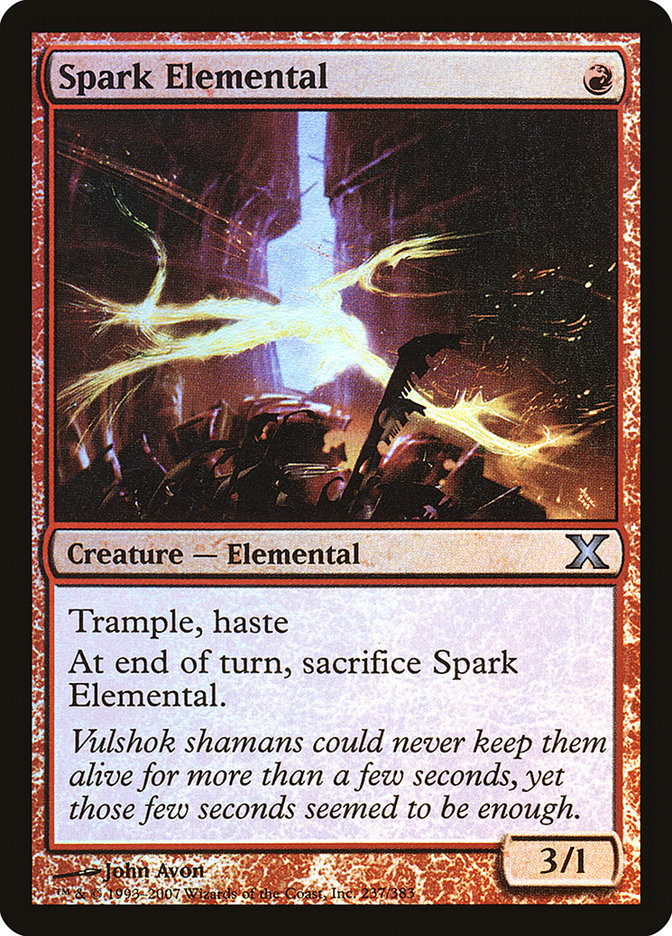 Spark Elemental (Premium Foil) [Tenth Edition] | The Time Vault CA