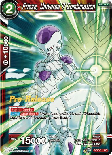Frieza, Universe 7 Combination (BT16-011) [Realm of the Gods Prerelease Promos] | The Time Vault CA