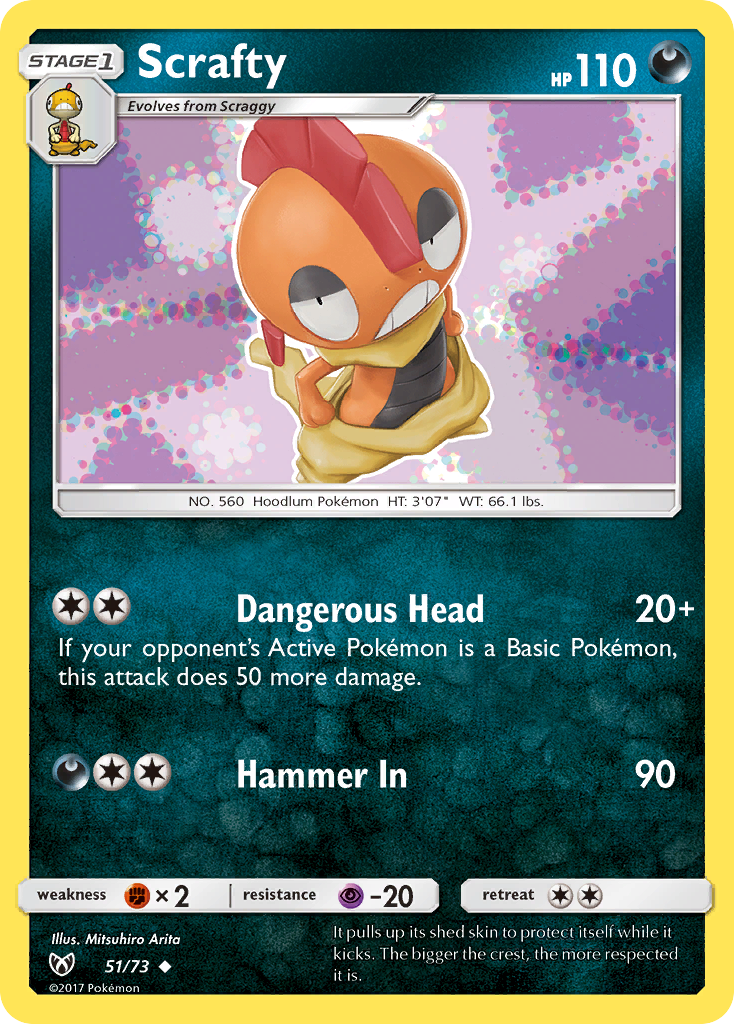 Scrafty (51/73) [Sun & Moon: Shining Legends] | The Time Vault CA