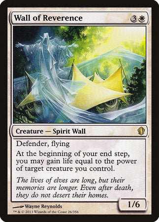 Wall of Reverence [Commander 2013] | The Time Vault CA