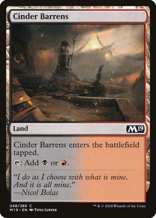 Cinder Barrens [Core Set 2019] | The Time Vault CA