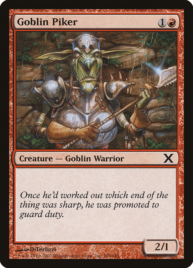 Goblin Piker [Tenth Edition] | The Time Vault CA