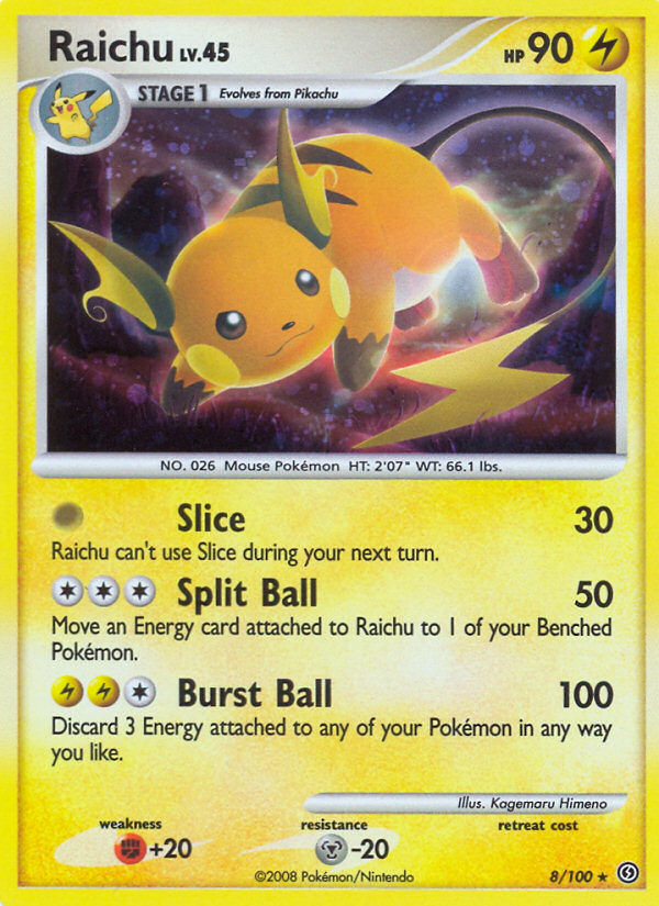 Raichu (8/100) [Diamond & Pearl: Stormfront] | The Time Vault CA