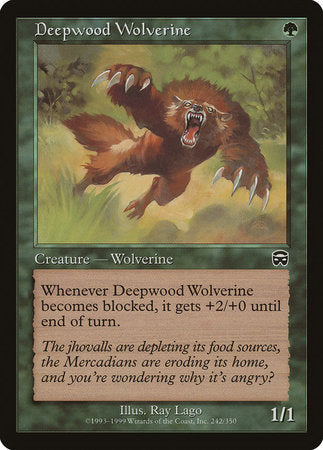 Deepwood Wolverine [Mercadian Masques] | The Time Vault CA