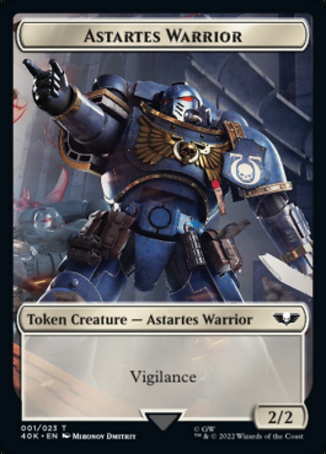 Astartes Warrior (001) // Cherubael Double-sided Token [Universes Beyond: Warhammer 40,000 Tokens] | The Time Vault CA