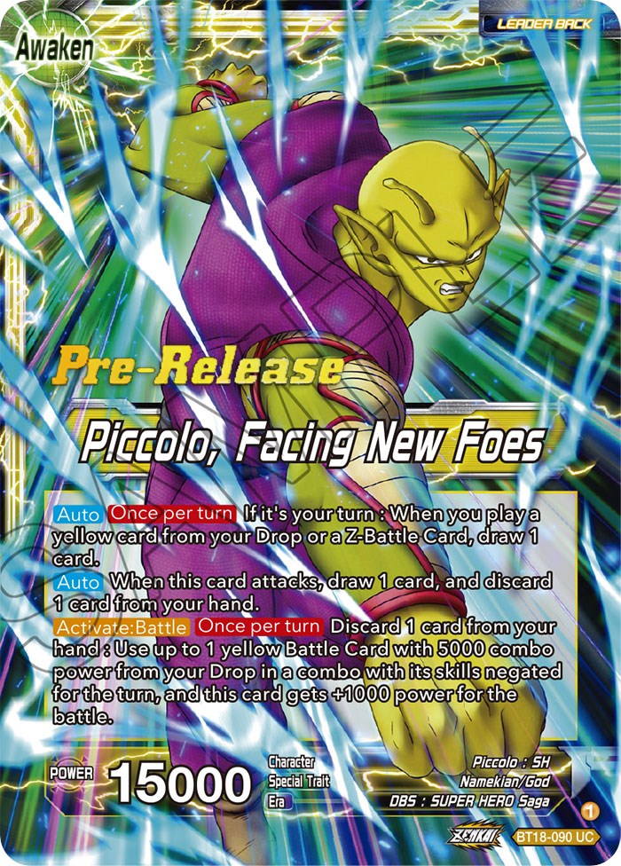 Piccolo // Piccolo, Facing New Foes (BT18-090) [Dawn of the Z-Legends Prerelease Promos] | The Time Vault CA