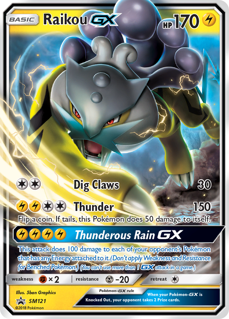 Raikou GX (SM121) [Sun & Moon: Black Star Promos] | The Time Vault CA