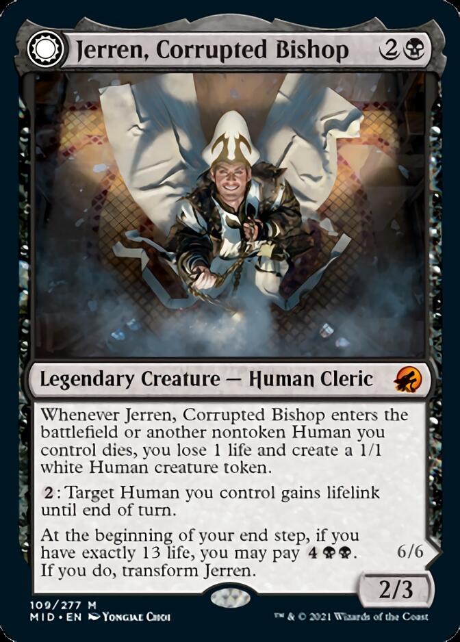 Jerren, Corrupted Bishop // Ormendahl, the Corrupted [Innistrad: Midnight Hunt] | The Time Vault CA