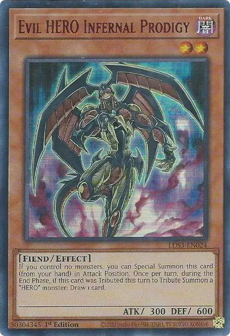 Evil HERO Infernal Prodigy (Red) [LDS3-EN024] Ultra Rare | The Time Vault CA