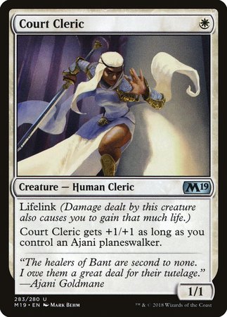 Court Cleric [Core Set 2019] | The Time Vault CA