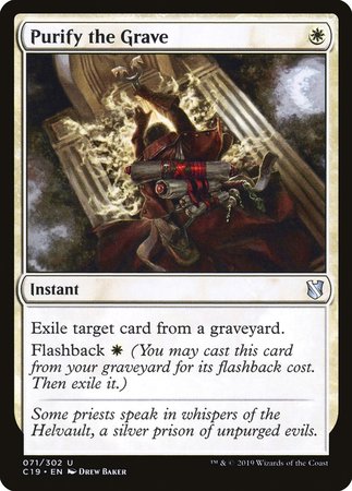 Purify the Grave [Commander 2019] | The Time Vault CA