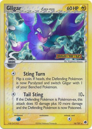 Gligar (16/101) (Delta Species) (Stamped) [EX: Dragon Frontiers] | The Time Vault CA