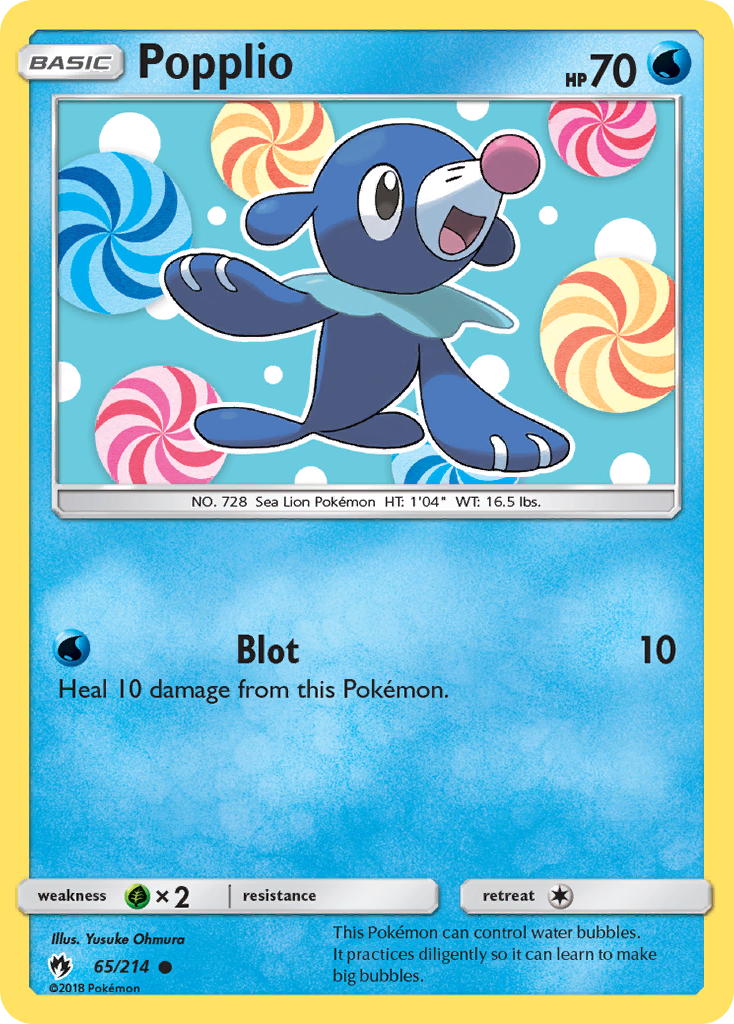 Popplio (65/214) [Sun & Moon: Lost Thunder] | The Time Vault CA