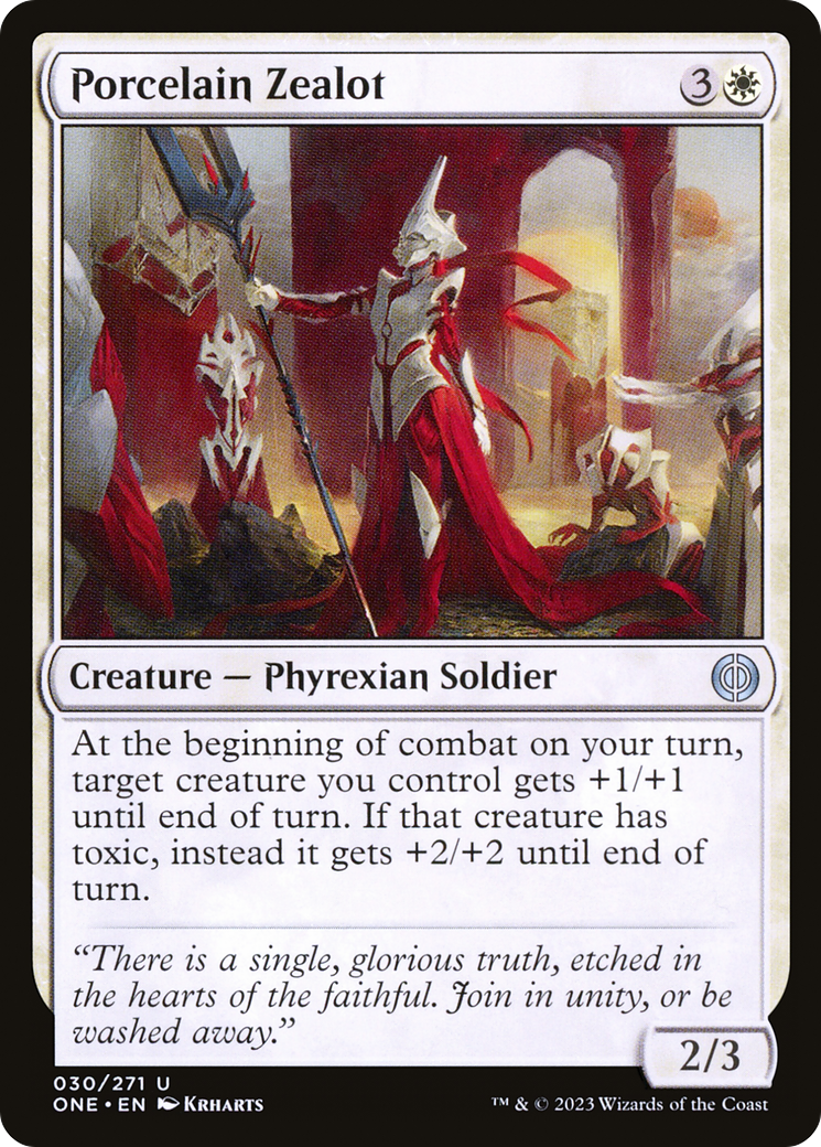 Porcelain Zealot [Phyrexia: All Will Be One] | The Time Vault CA